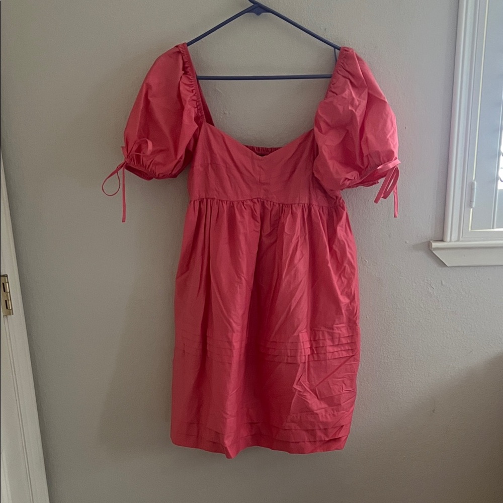 English Factory Pink Puff Sleeve Dress size M